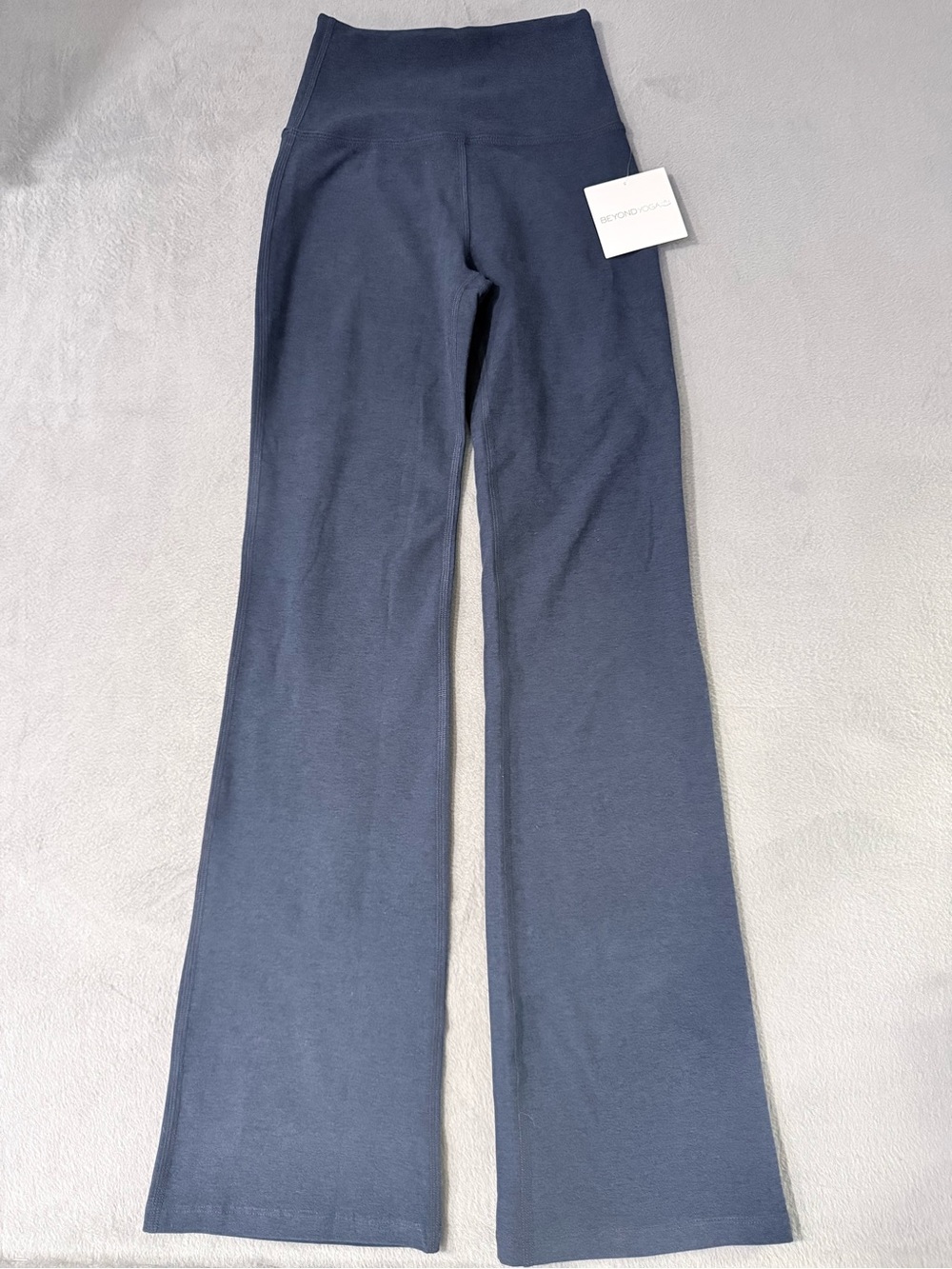 Beyond Yoga - Women’s Stretchy High-Waist Navy Flare Yoga Pants